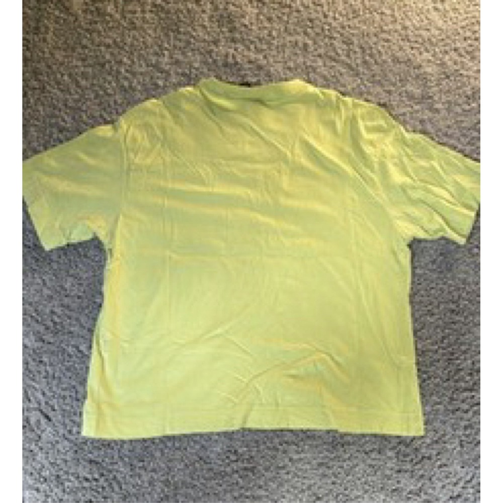 Nike Air Womens M Boxy Tee Shirt Loose Crop Yellow Black Short Sleeve - Picture 3 of 5